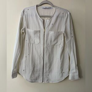 & Other Stories Cream Zip-Up Jacket, size 38 (approx. size 8), Window Detail